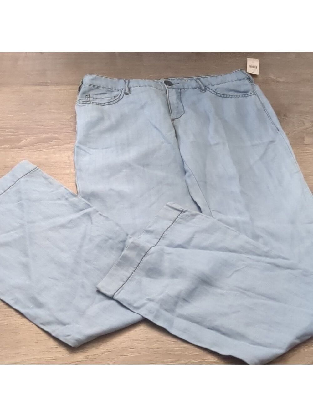 Pilcro letterpress by Anthropologie linen blend sky pants size 27